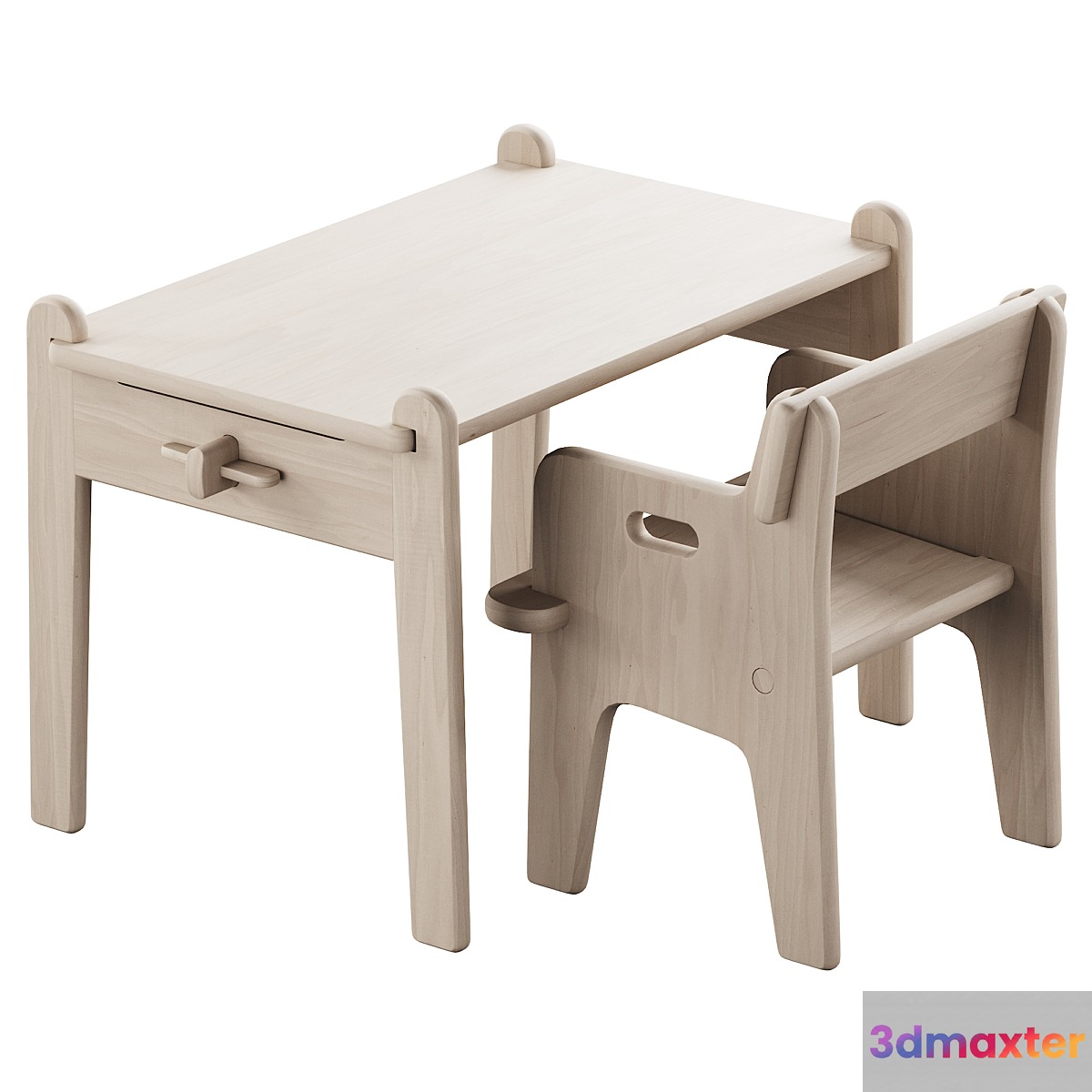 353 CH410 Peter's chair and CH411 Peter's table by Carl Hansen & Son - No.2 3D Max
