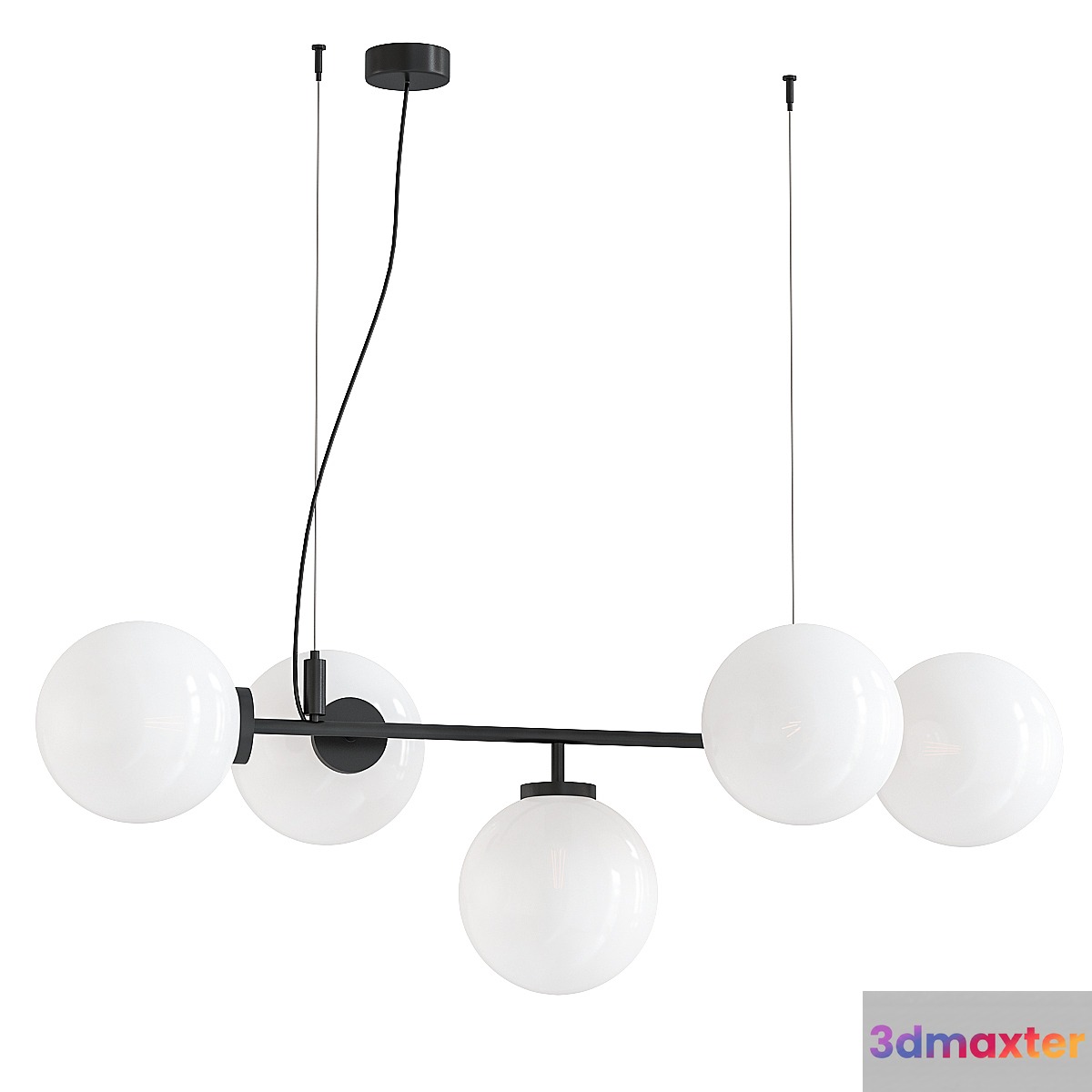 STARBURST LED blown glass pendant lamp 3D Max