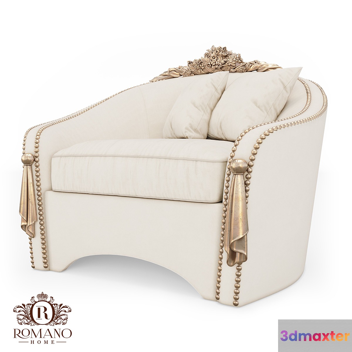 (OM) Armchair Madeleine Grand Romano Home 3D Max