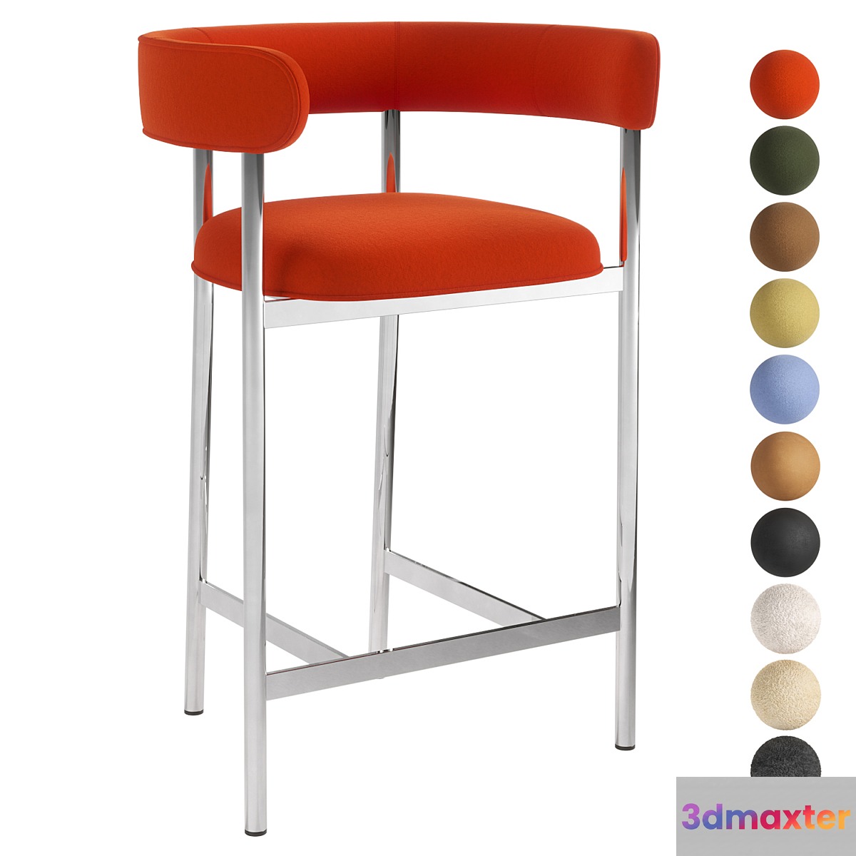 Mobel - Font Bar ArmStool 3D Max