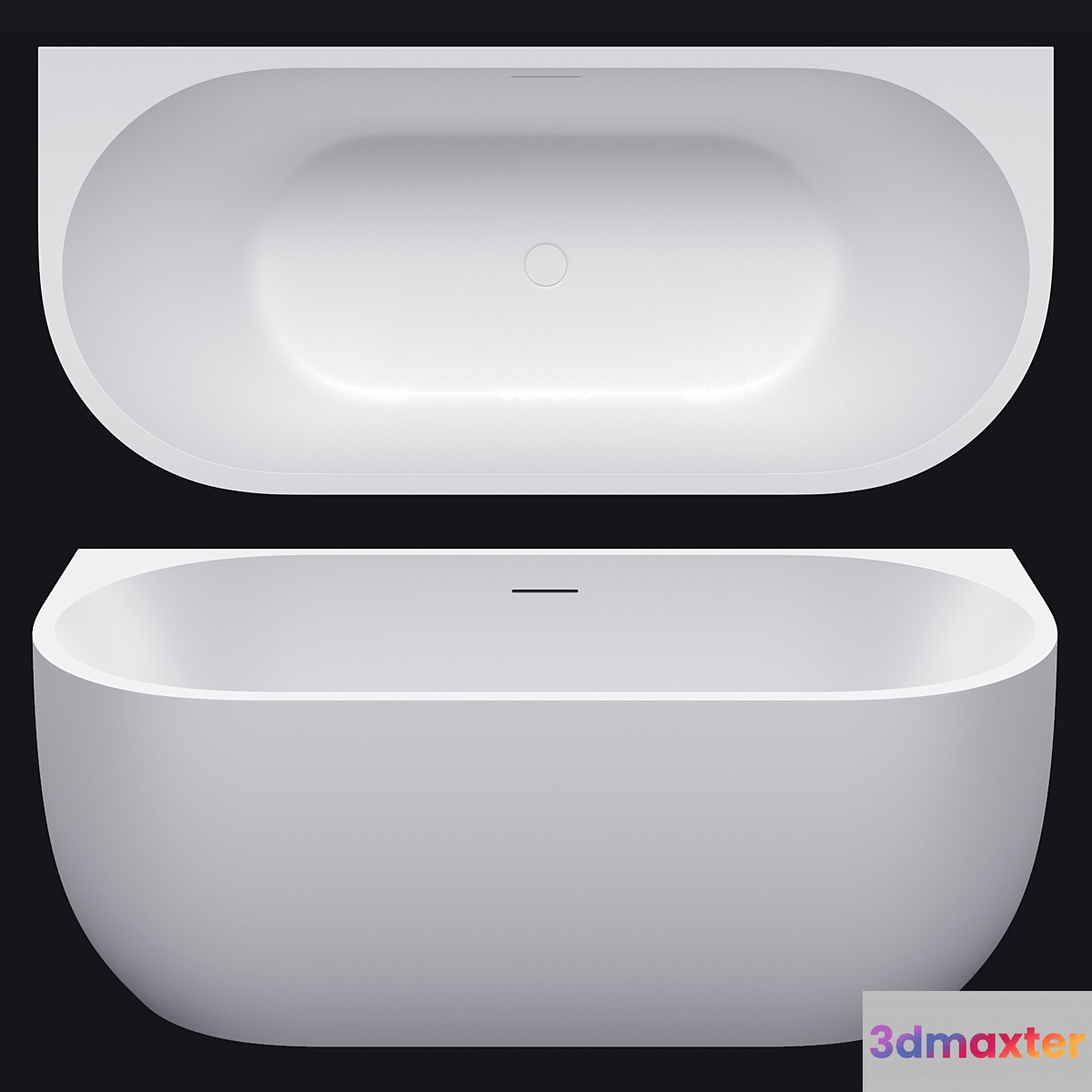 Abber AB9316 170x75 _ wall bath 3D Max