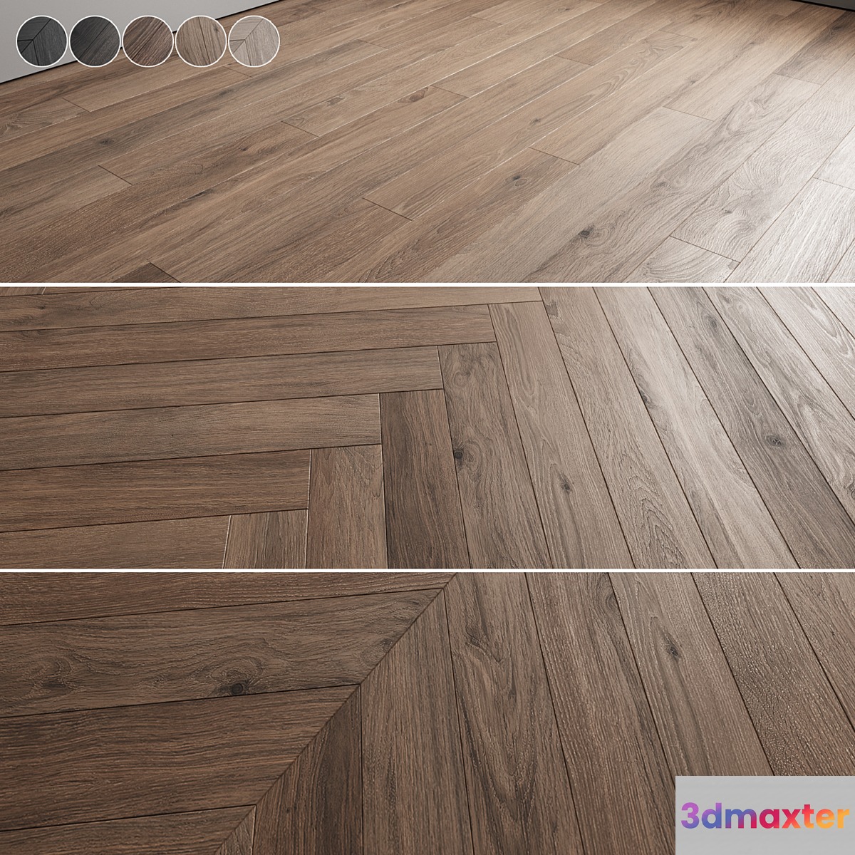 Oak Floor 037 3D Max