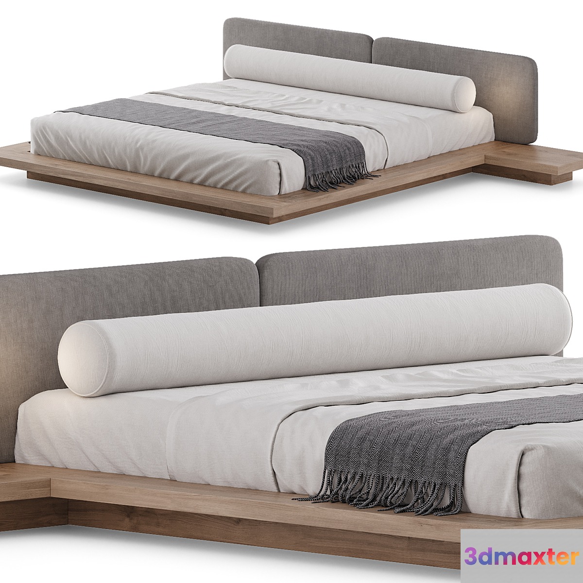Double bed 03 3D Max