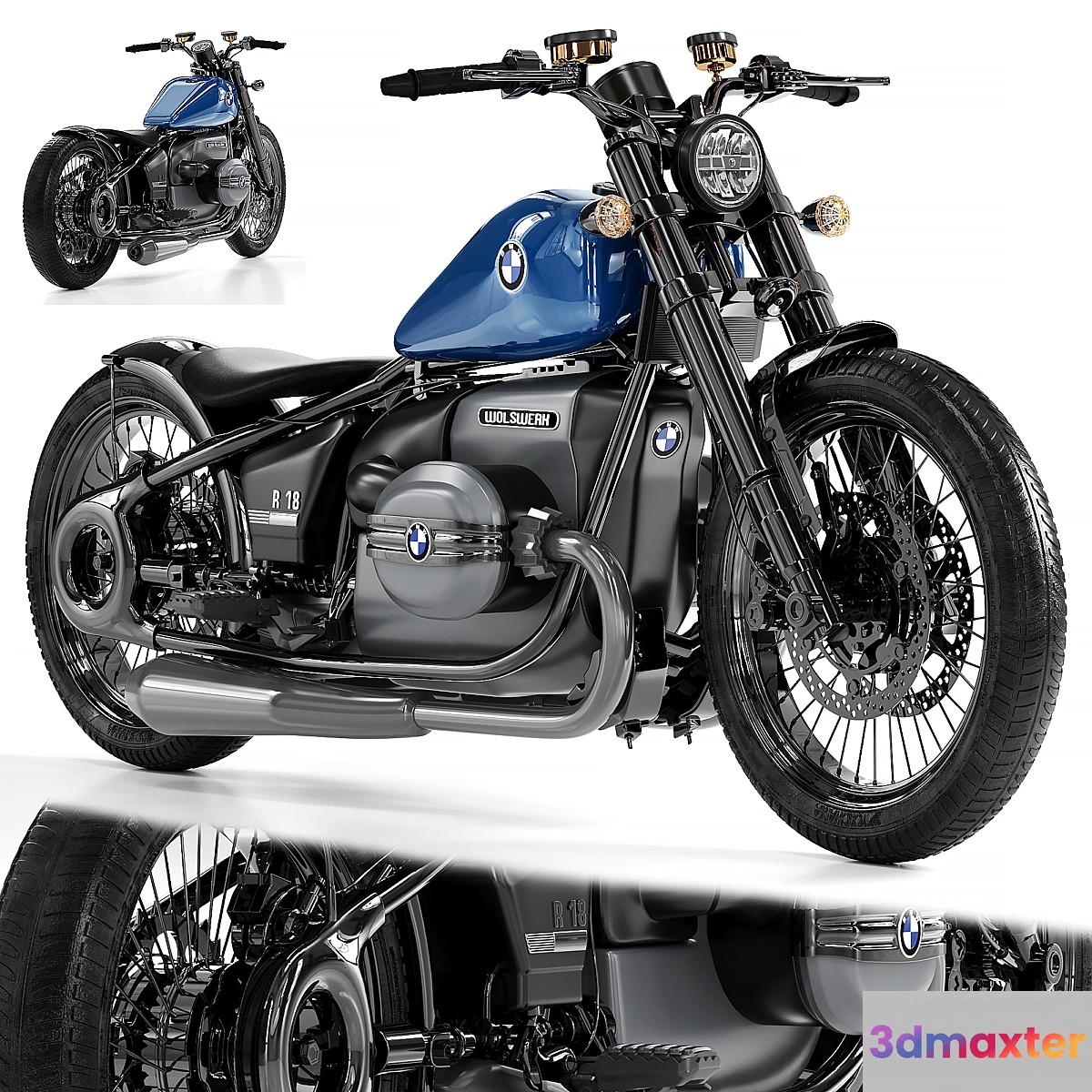 BMW R18 Bobber 3D Max