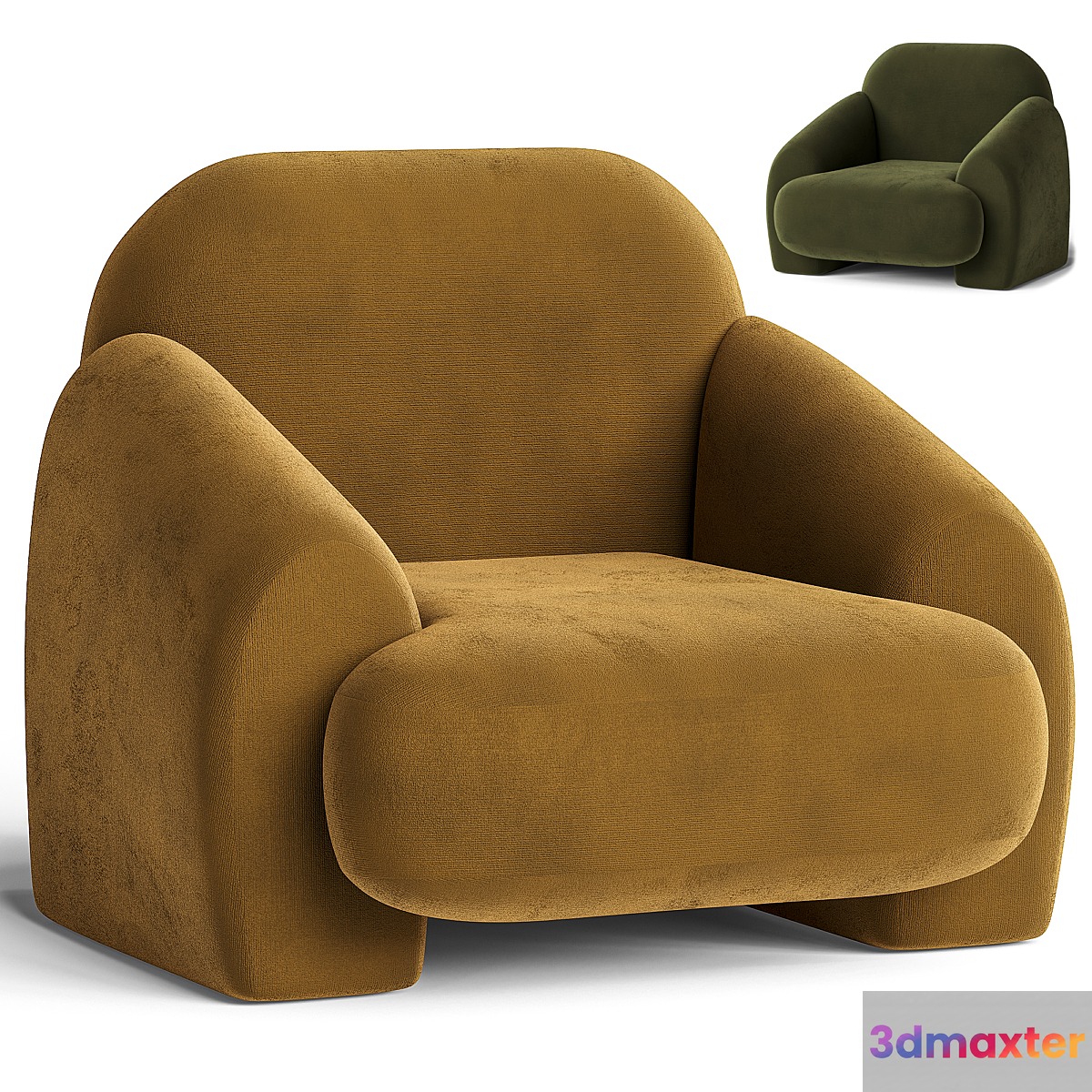 Armchair in bouclé fabric Machoa