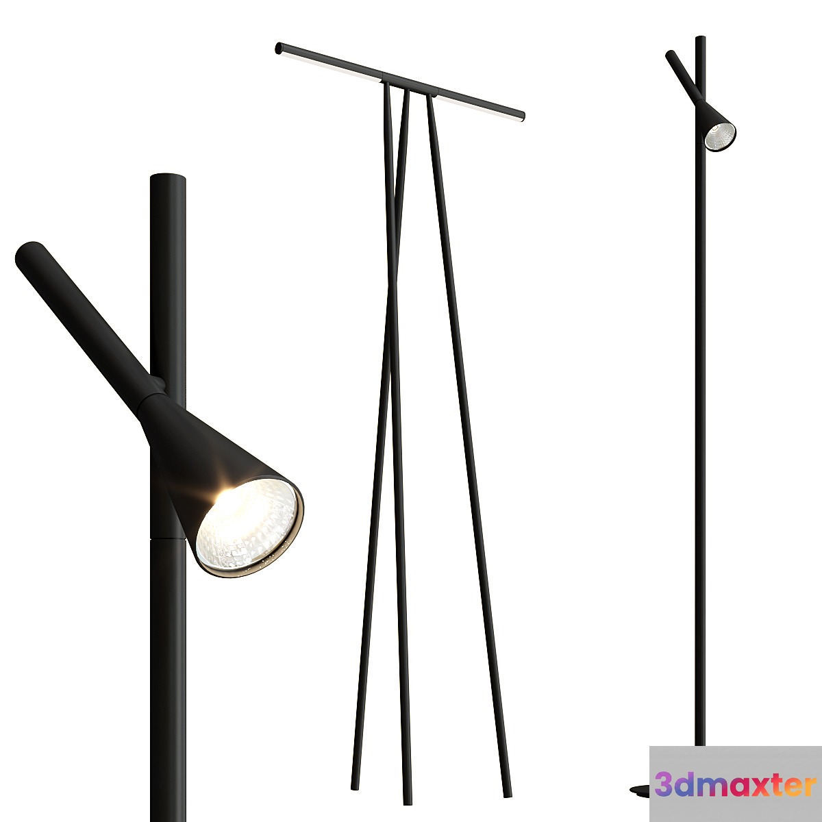 COLIBRI and COLIBRI TRIPODE floor lamps 3D Max