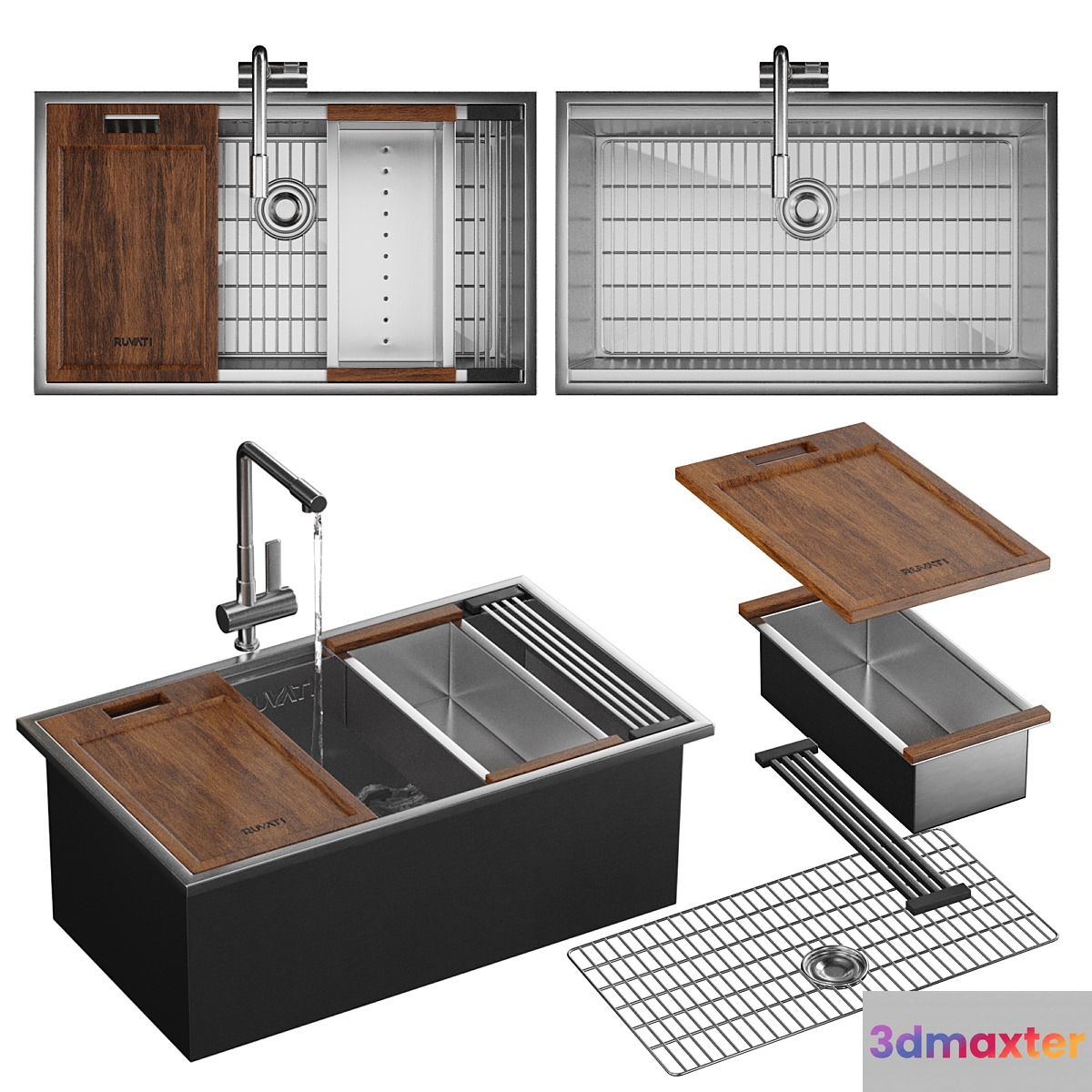 Ruvati kitchen sink - No.2 3D Max