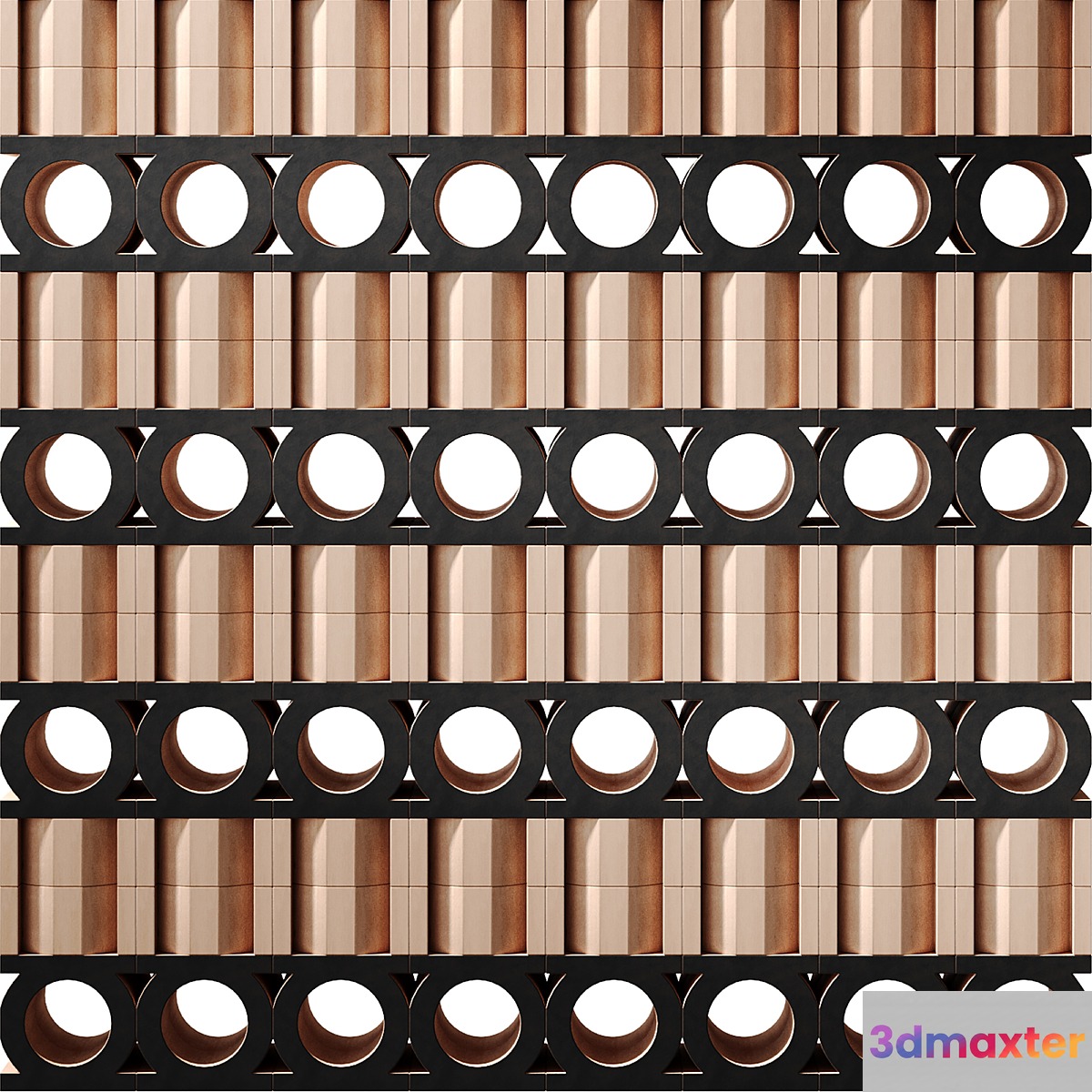 Modular decorative partition JALI NEUTRO & NERO by Mutina 3D Max