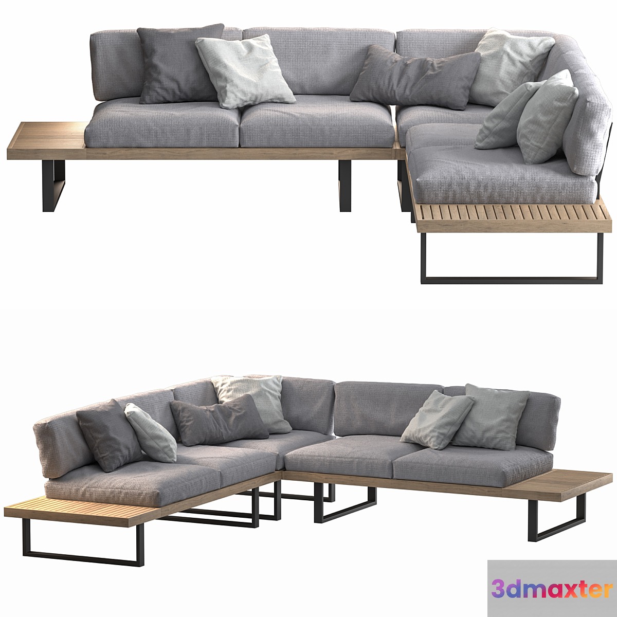 Set of outdoor furniture Patio Sofa Set 3D Max