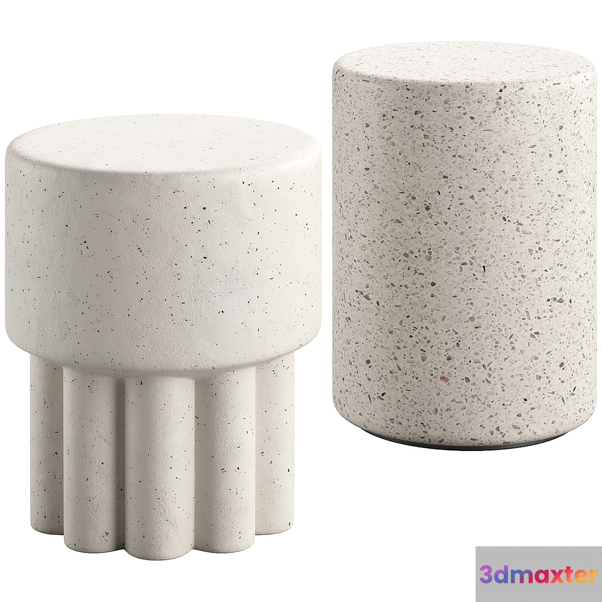 Mila Scallop Stool and Made Goods Castiel Stool 3D Max