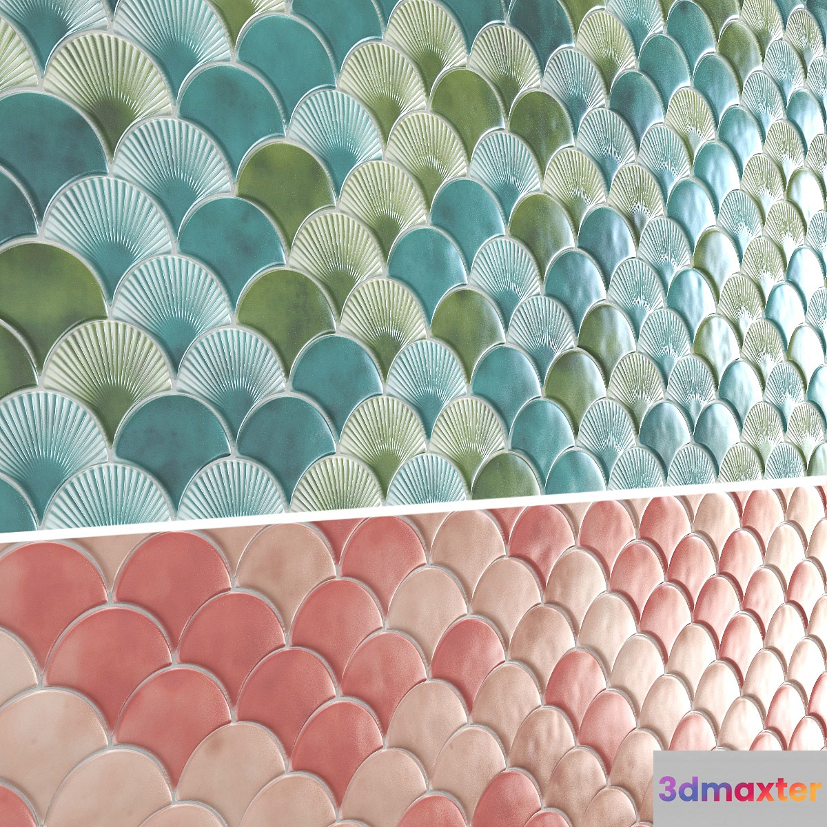 Radial Fish Scale Tiles - No.2