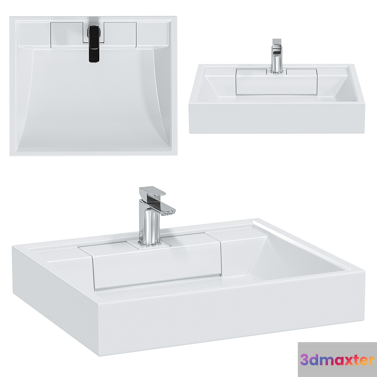 Sink AQUATON Rhine 60 3D Max