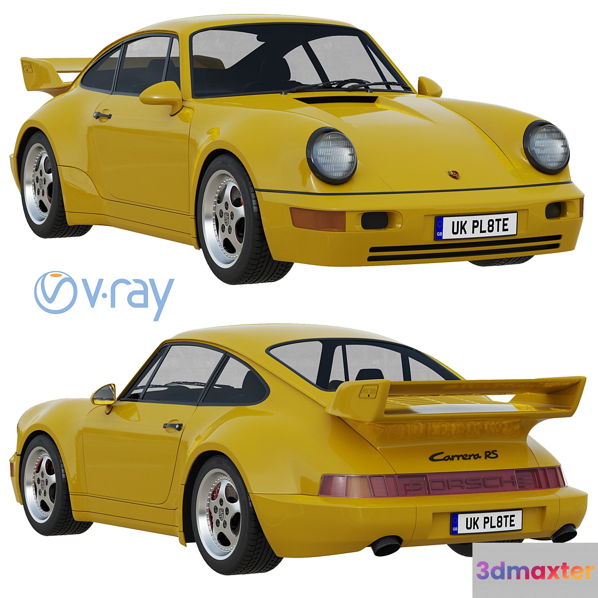 Porsche 911 3.8 Carrera RS (964) 3D Max