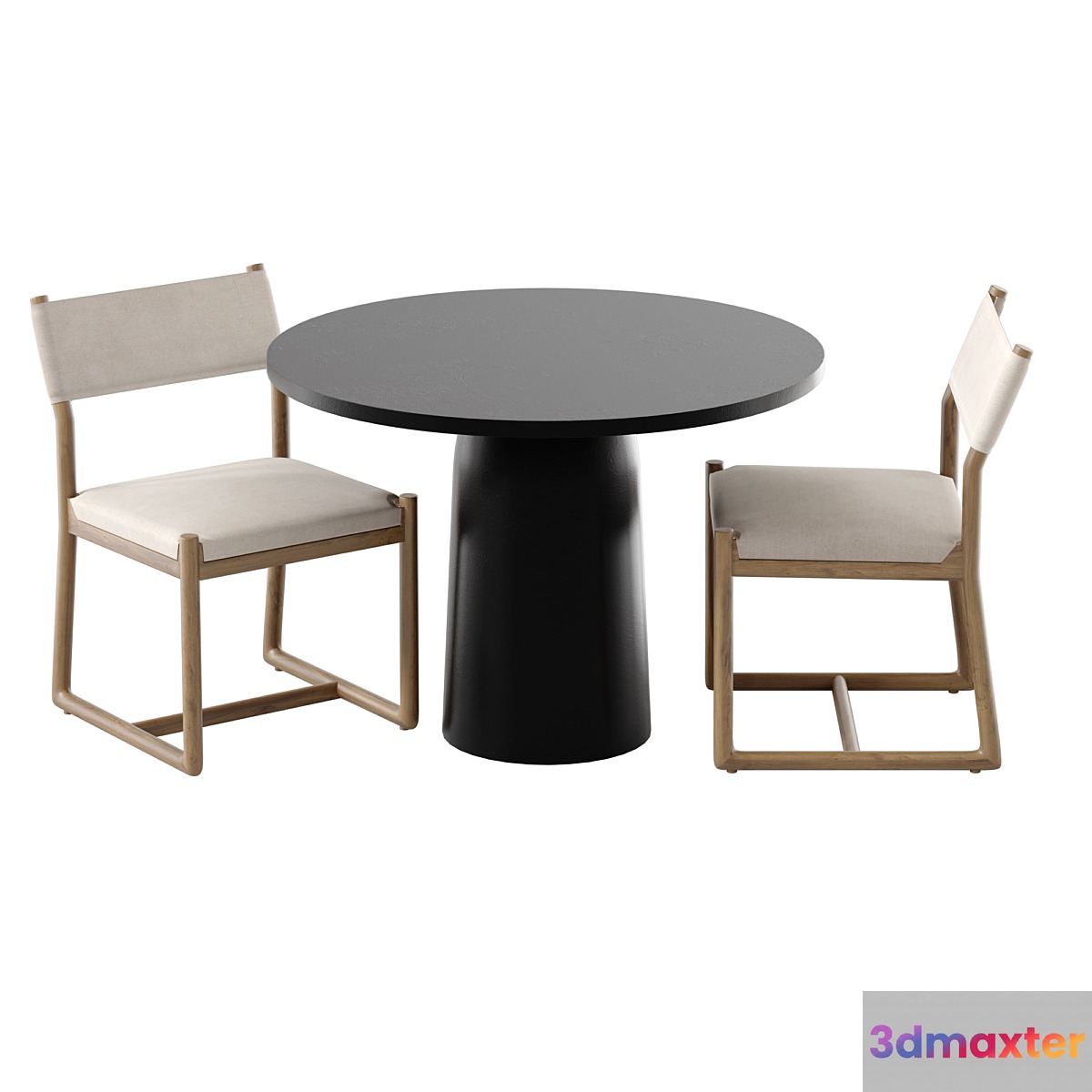 Outdoor furniture table and chairs for garden patio cafe Bilson outoor 3D Max