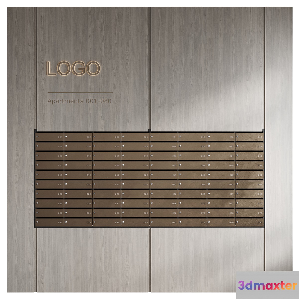 Mailboxes Modern 3D Max