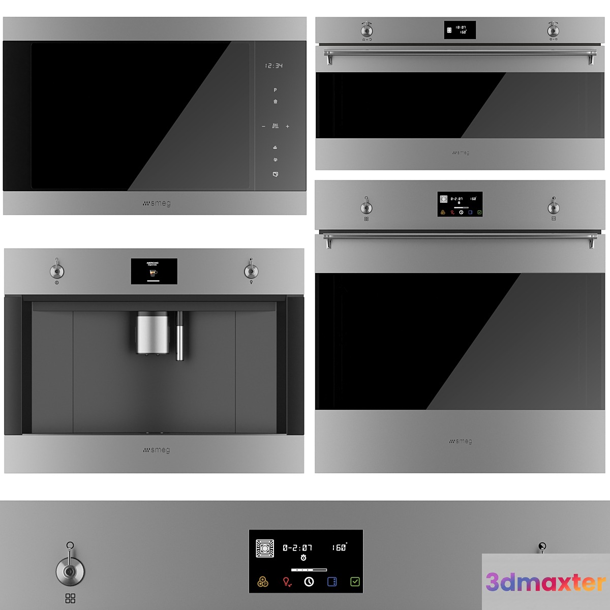 SMEG kitchen appliance set 3D Max