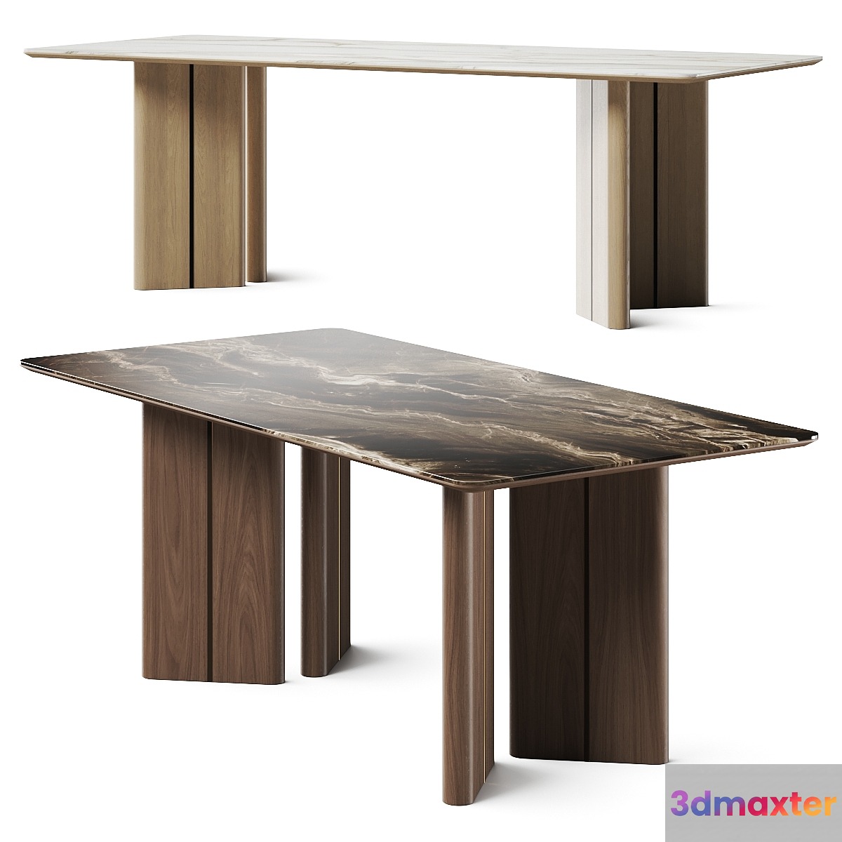 Laskasas Ponza Dining Tables 3D Max