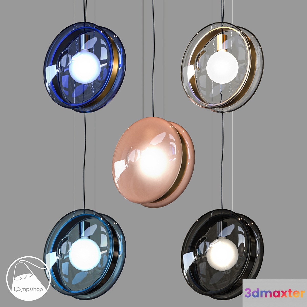 LampsShop.com PDL2166 Pendant Creative Yo-yo 3D Max