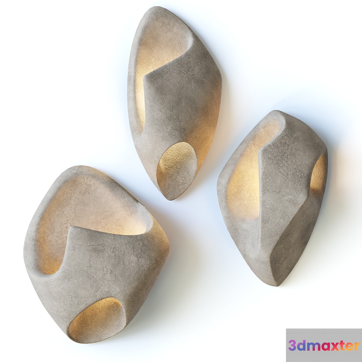 Composition of ceramic wall lamps Ma Sconce 3D Max