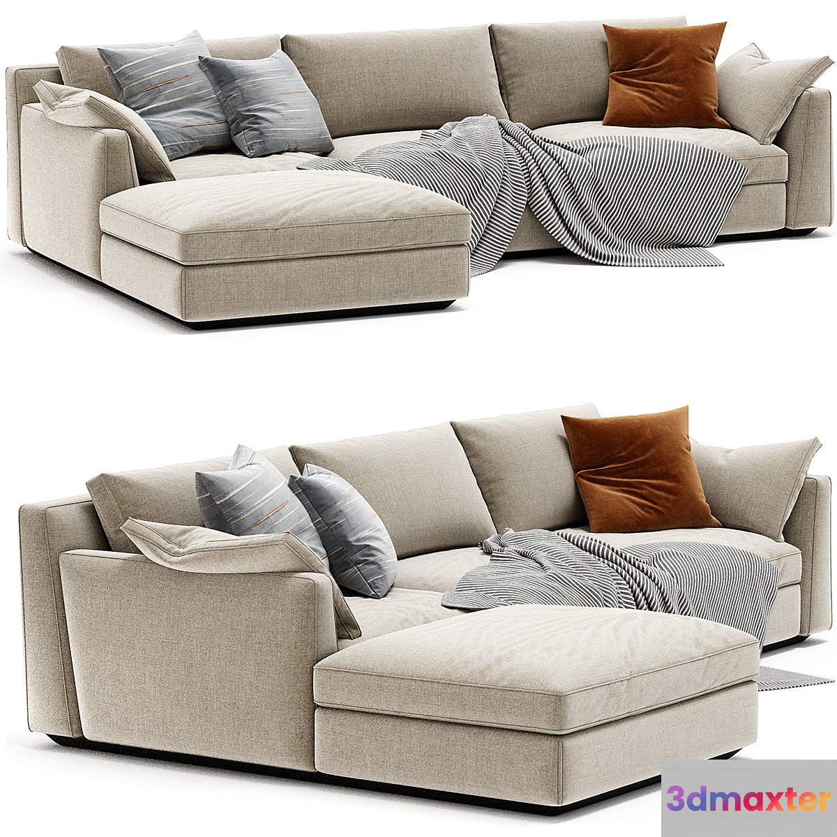 Horm Ellington Chaise Longue Sofa 3D Max