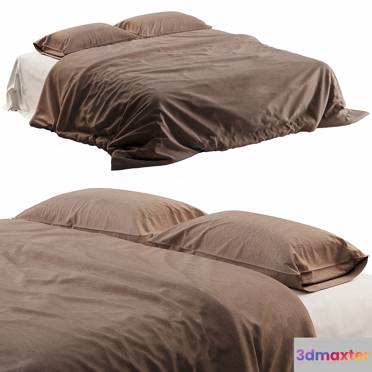 Linen bed linen Zara Home 04 3D Max