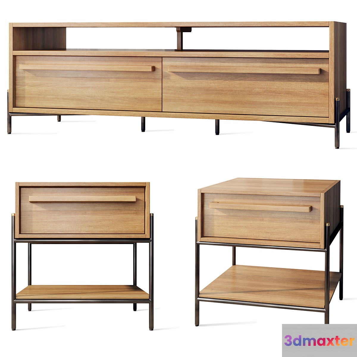 Tv stand sideboard nightstand Outline Teak House 3D Max