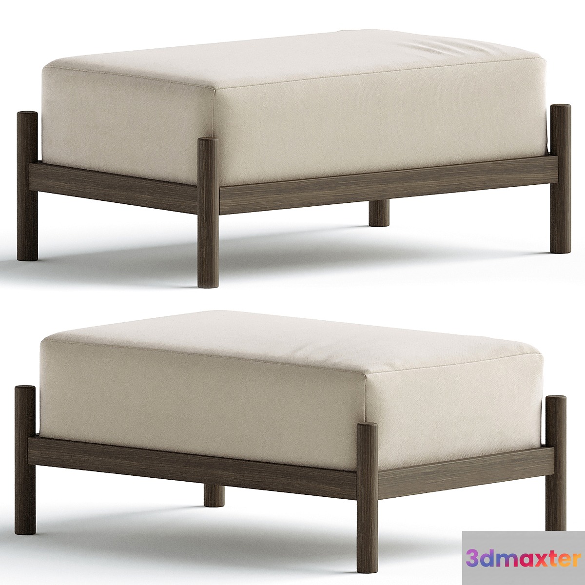 SANTO RECTANGULAR OTTOMAN HANDCRAFT 3D Max