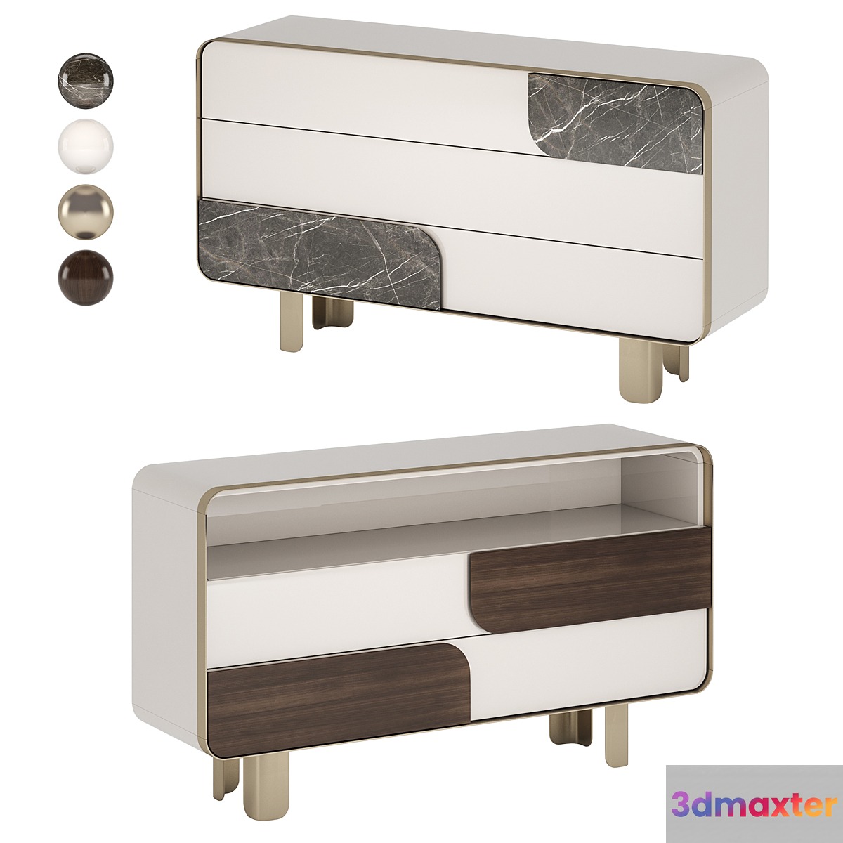 Turri SOUL Chest Of Drawers 3D Max