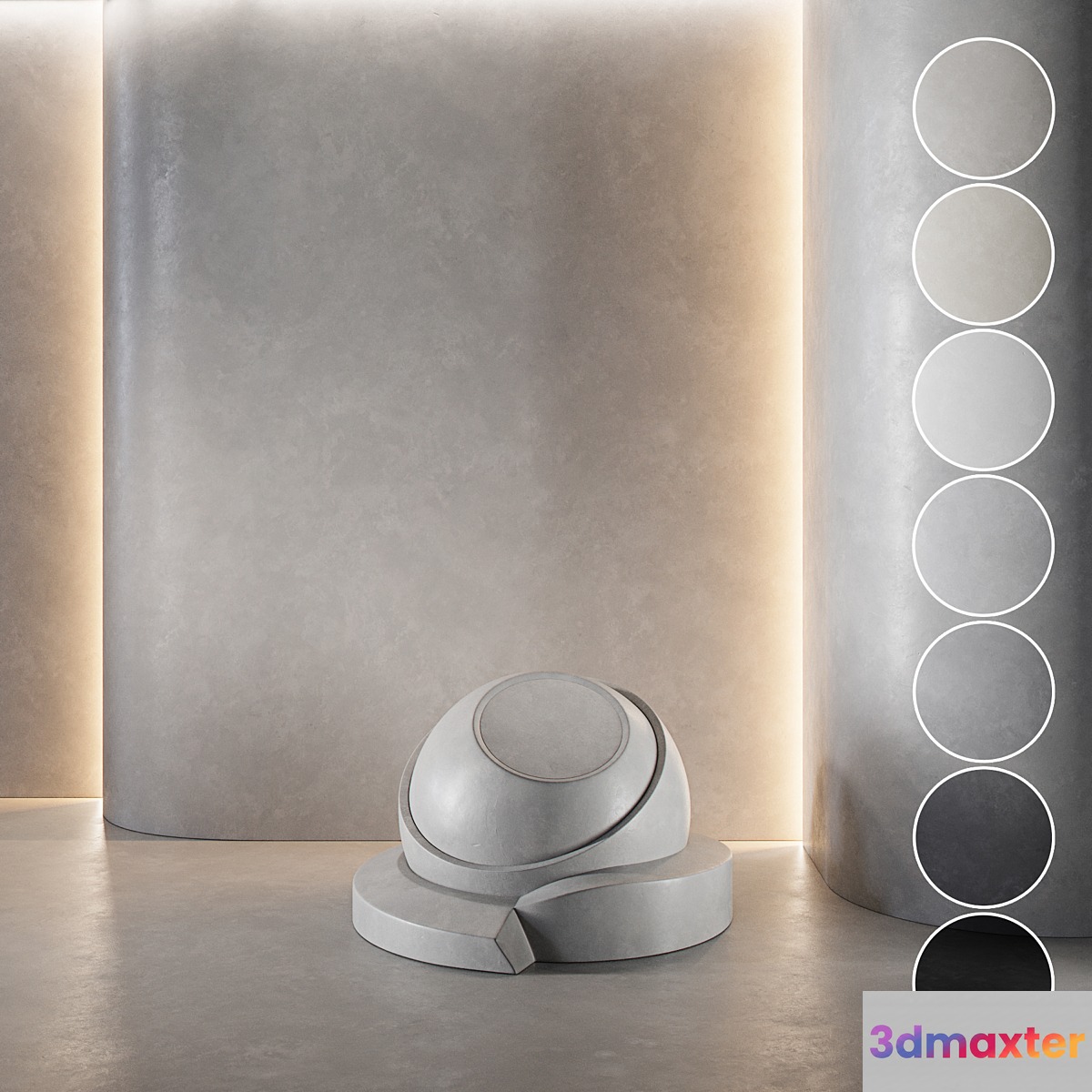 decorative plaster | Concrete set (seamless) | 33 3D Max