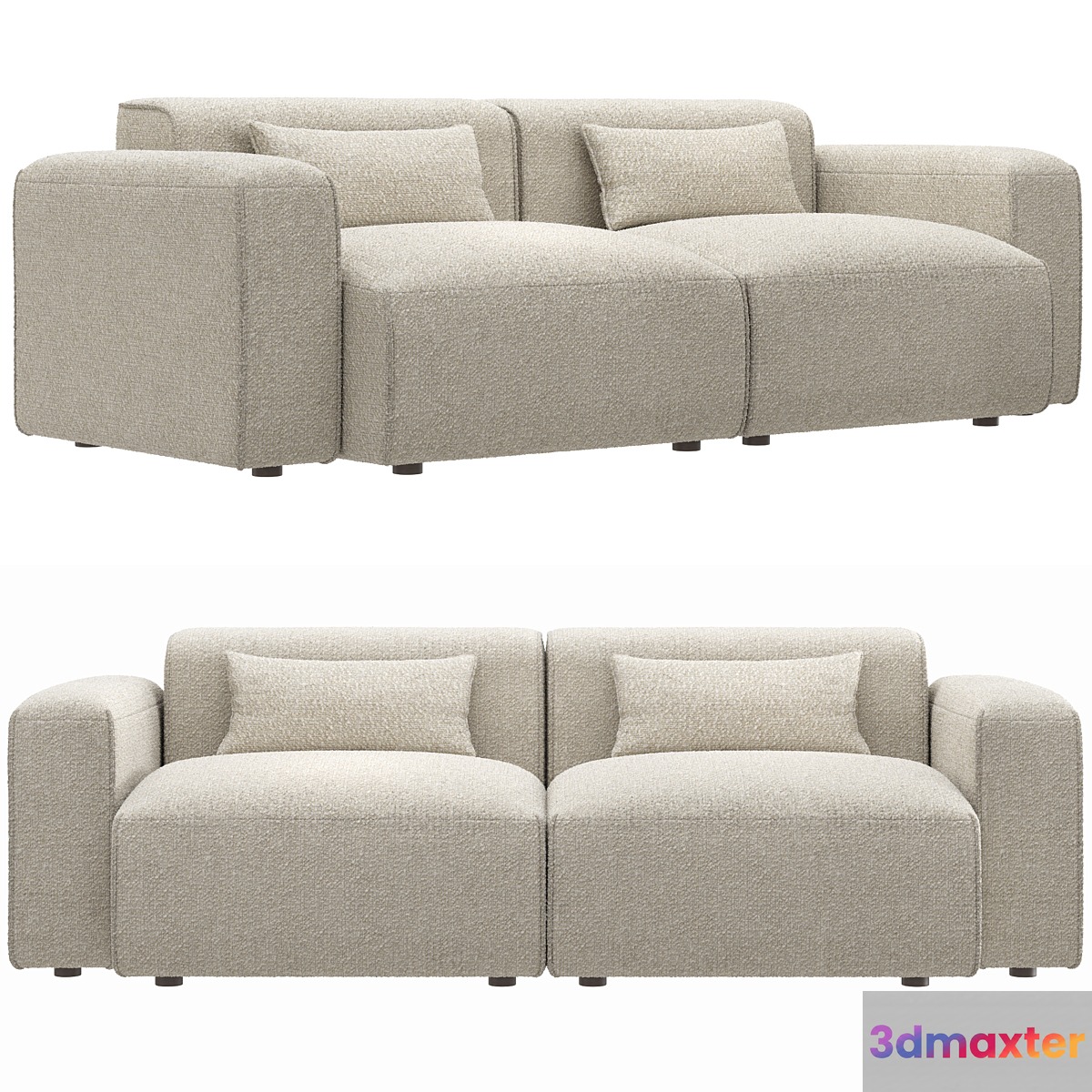 Dantone Home Sofa Twain double 3D Max