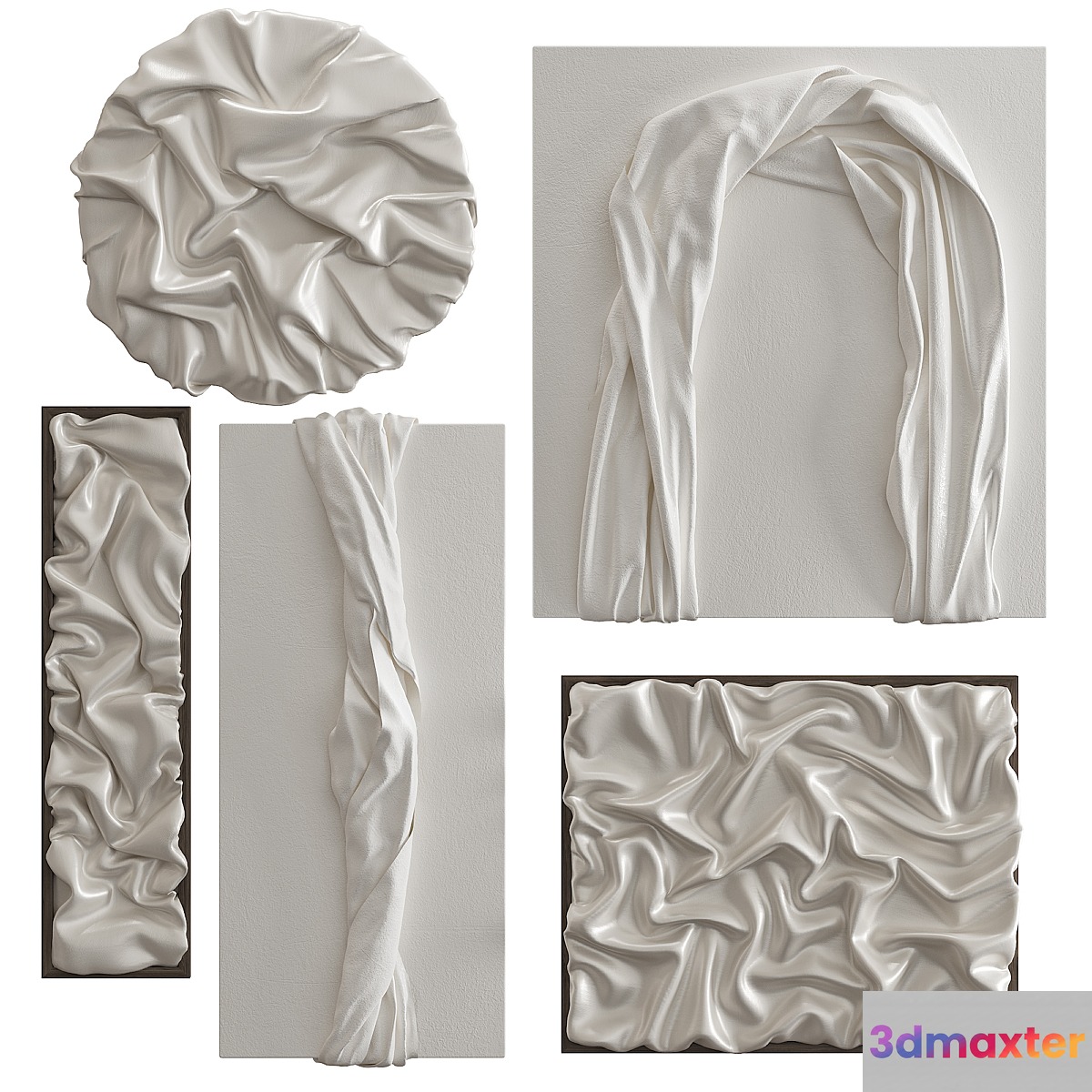 Decorative set of art paintings 13 3D Max