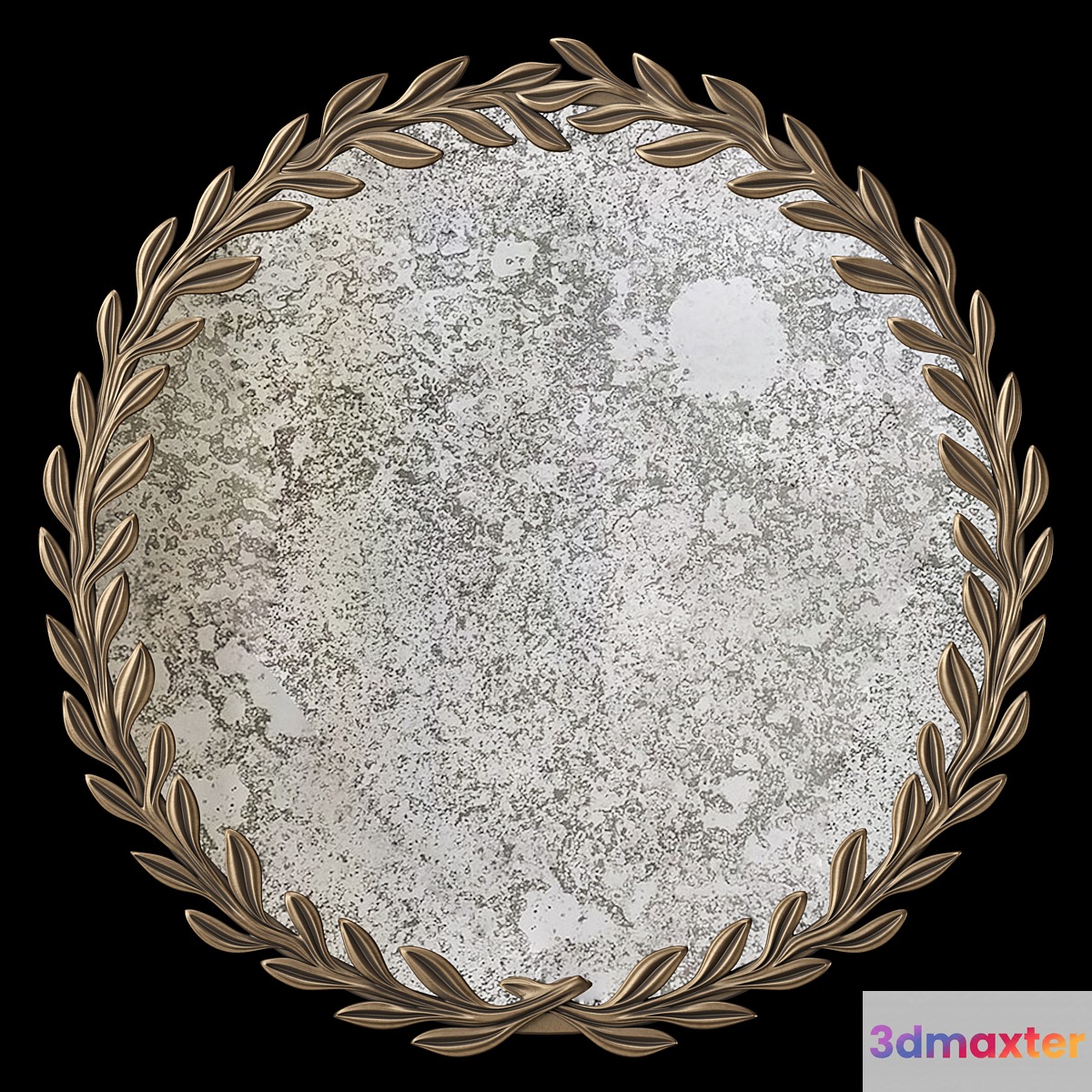 Vintage Brass Wreath Mirror Eichholtz Duras 3D Max