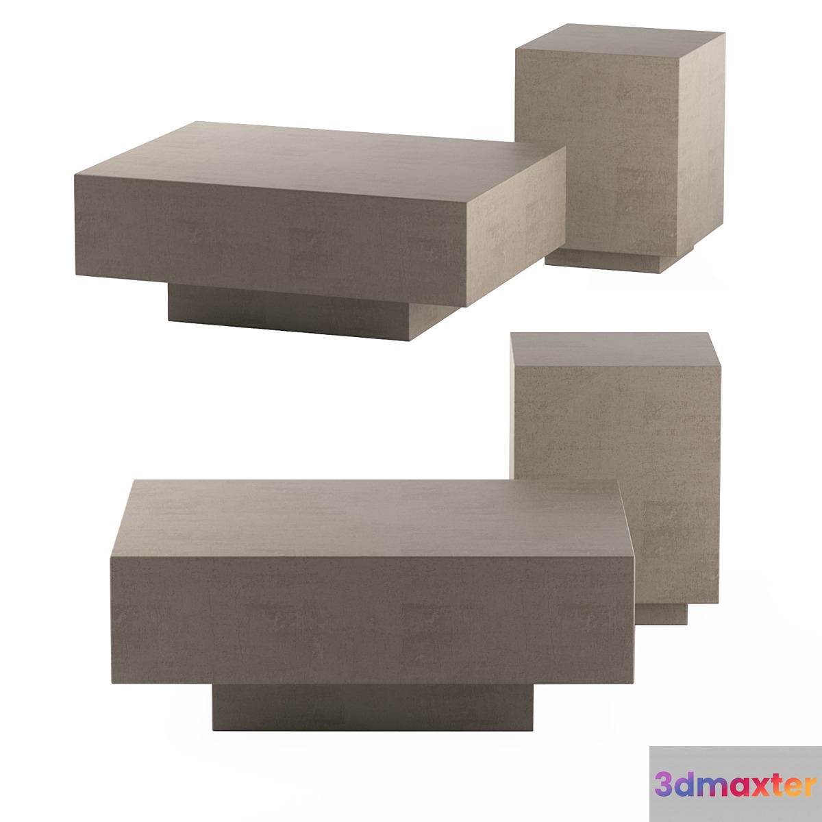 Collection Rustella tables 3D Max