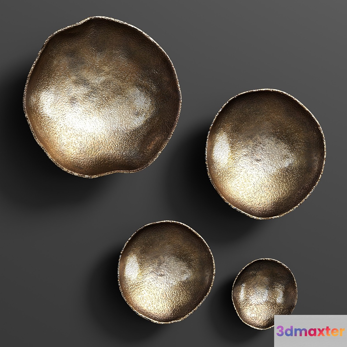 Lucky Coins Metal Wall Decor 3D Max