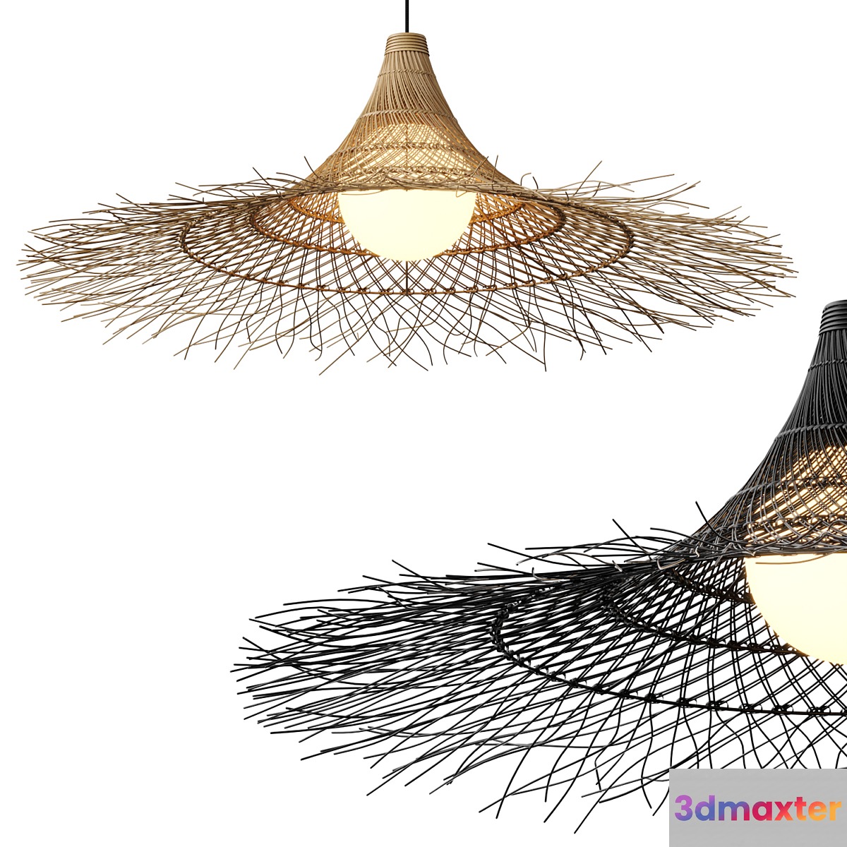Pendant chandelier Pipa CB2 3D Max