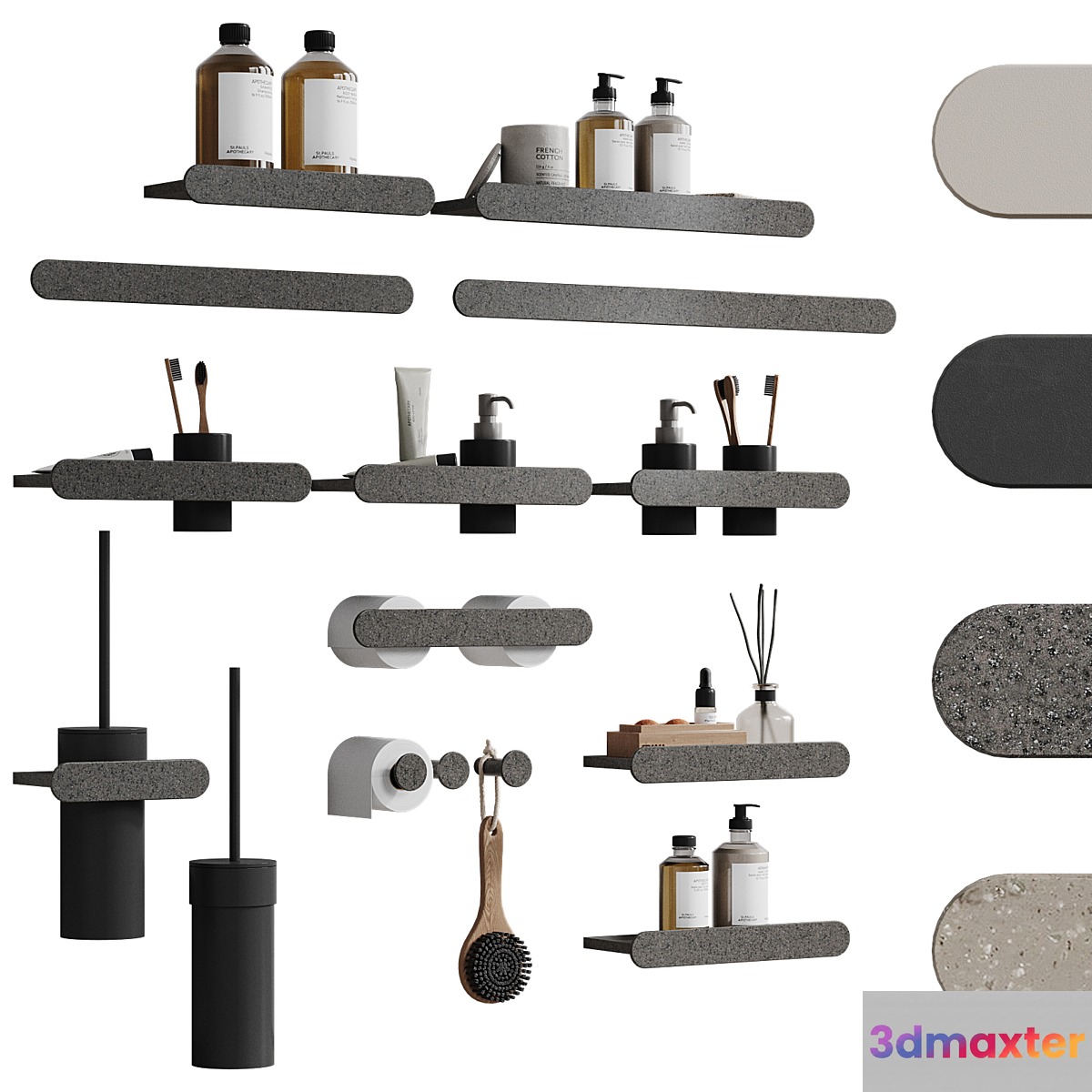 Moon bathroom accessories by Rexa