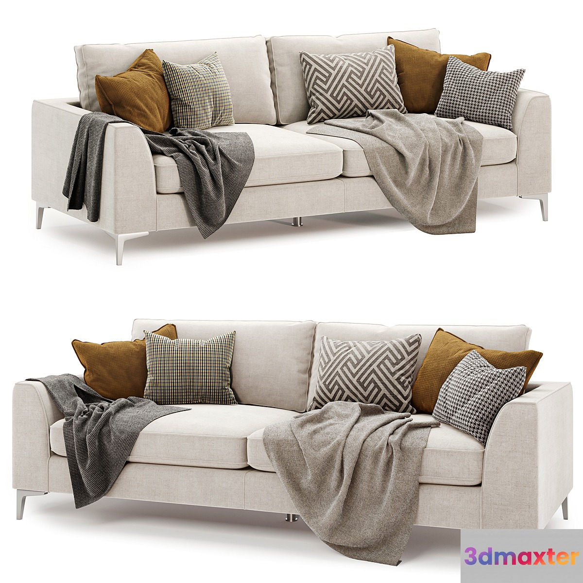 Isla 3 seater sofa 3D Max