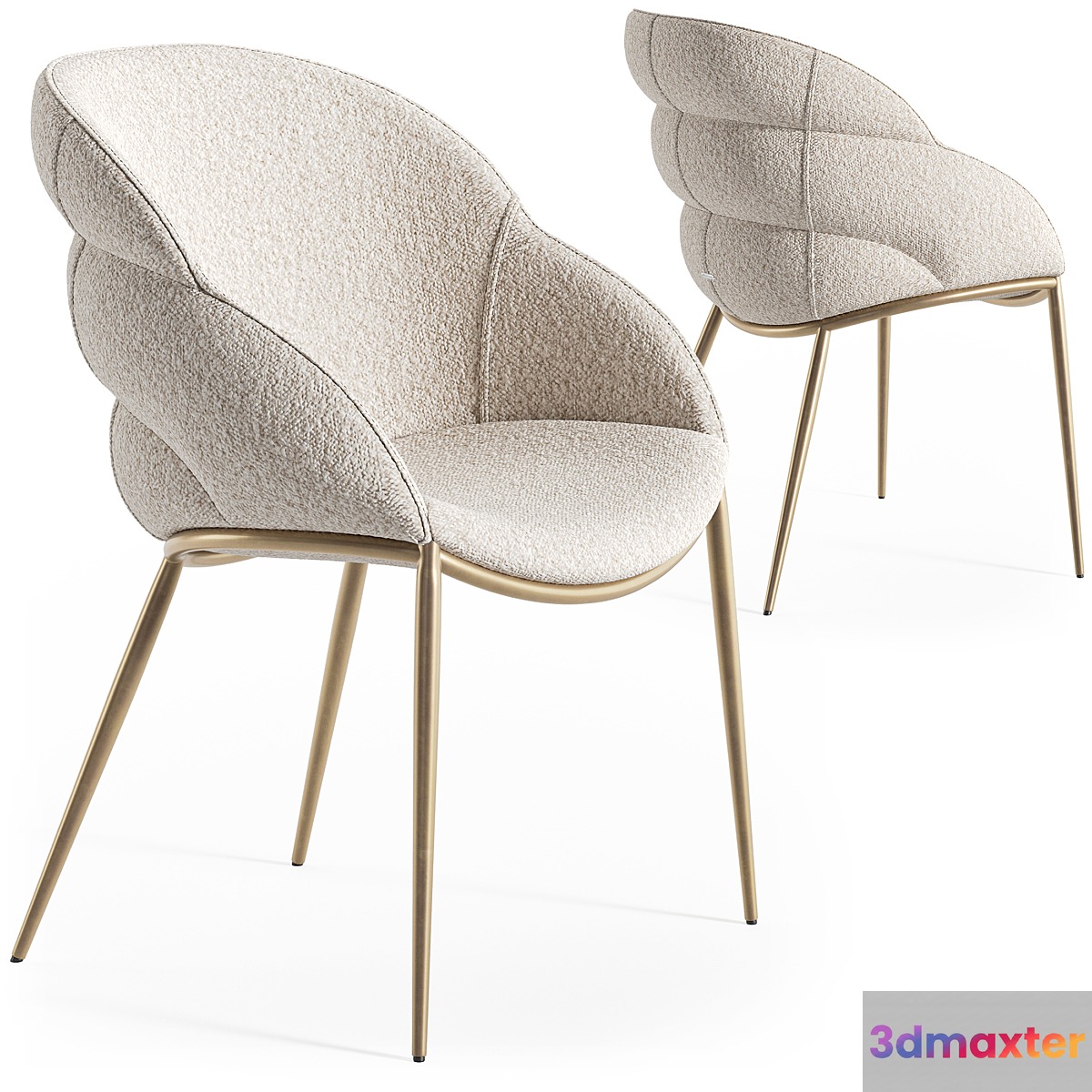 Cattelan Italia Camilla metal armchair 3D Max