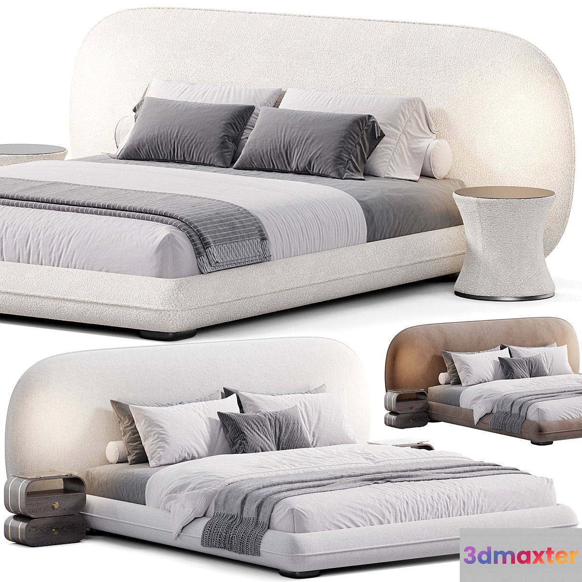 Bari bed by Como Casa 3D Max