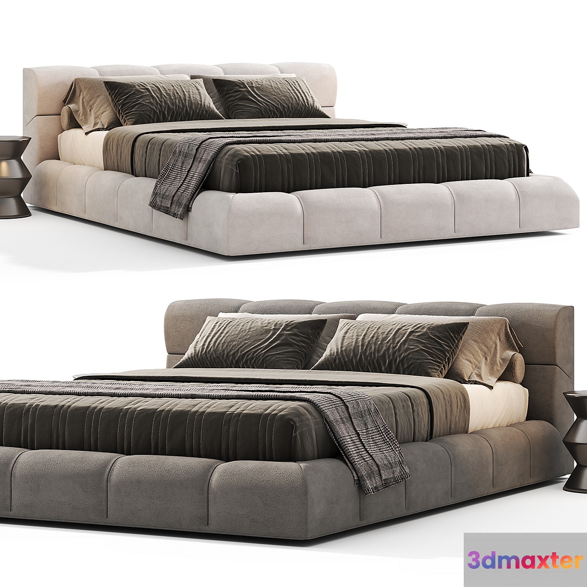 Tufty Bed - B&B Italia 3D Max