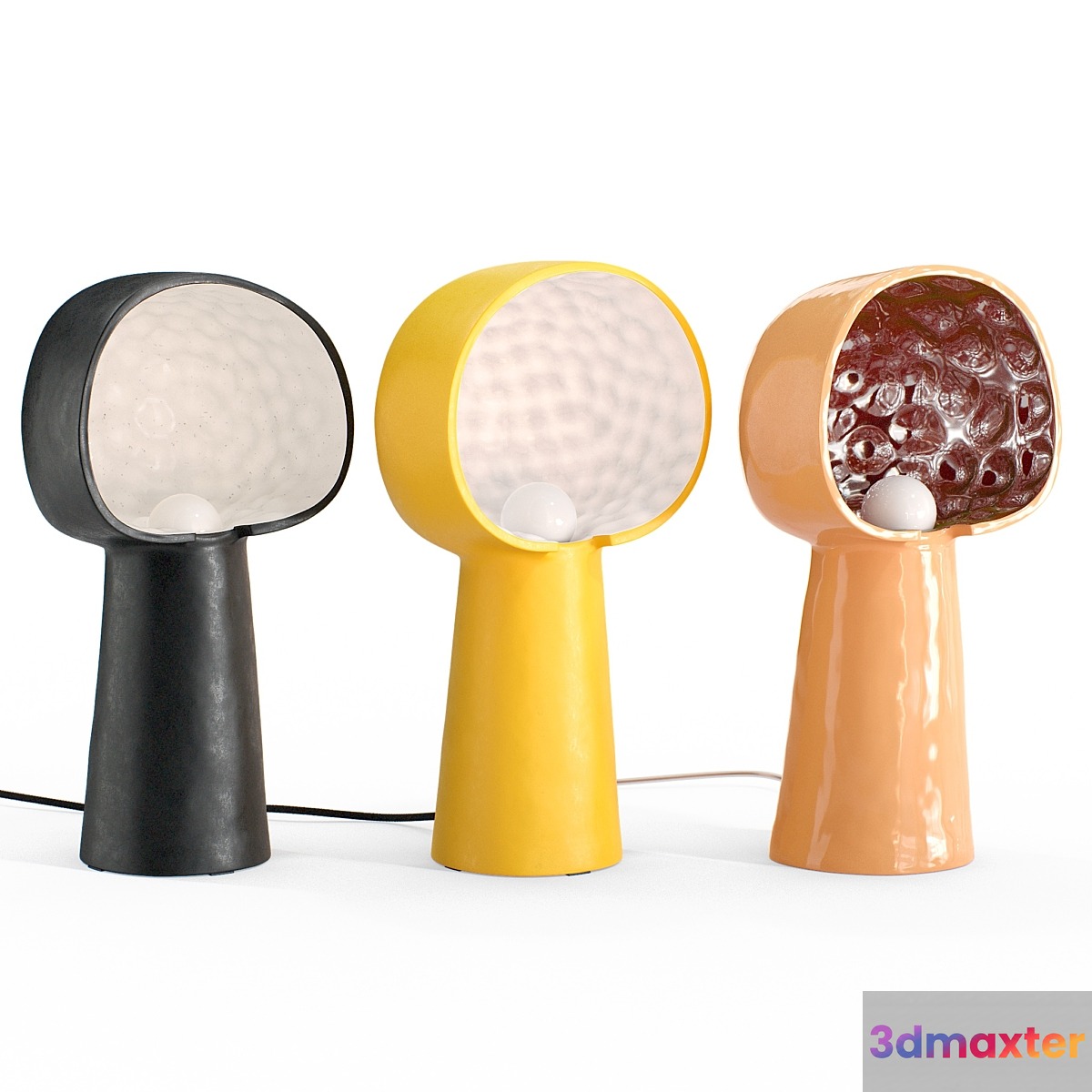 Table lamp set Keni large 3D Max