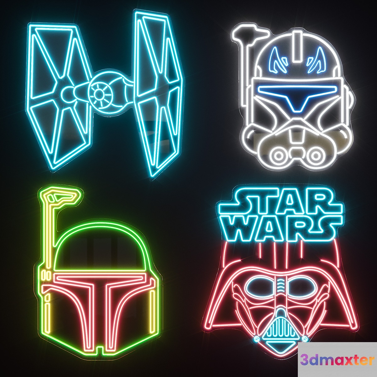 Neon Set 45 - No.2 3D Max