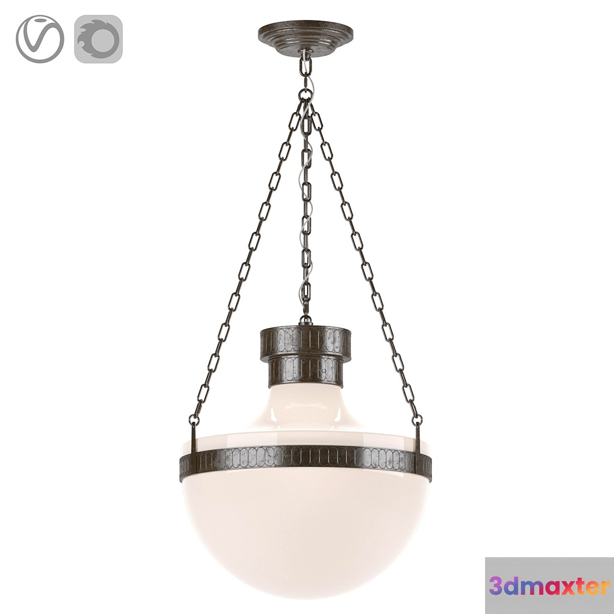 Modern Schoolhouse Lantern 3D Max