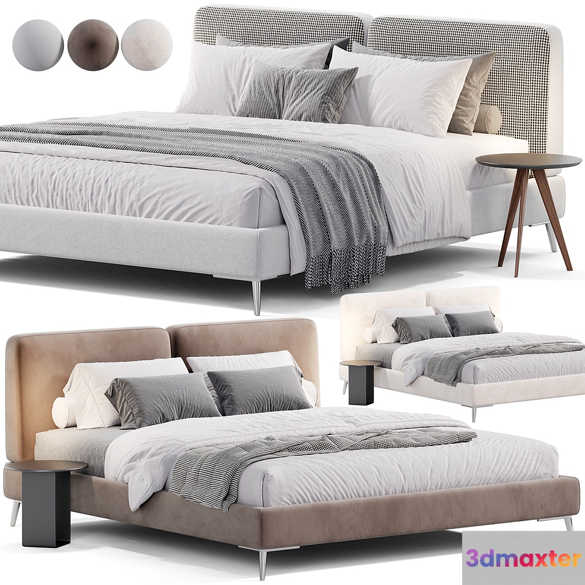 Crone bed by Como Casa 3D Max