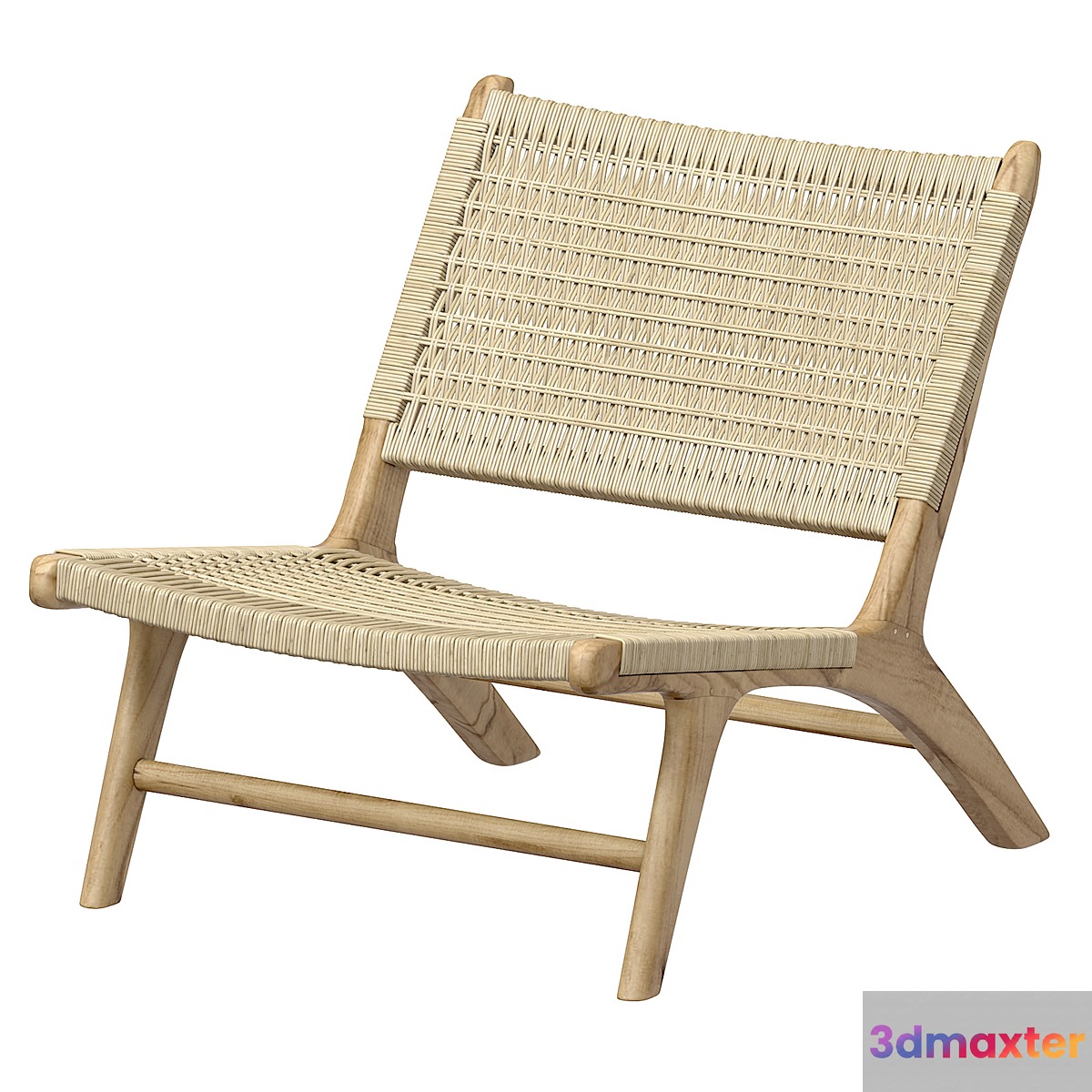 Kave Home Beida solid teak armchair 3D Max
