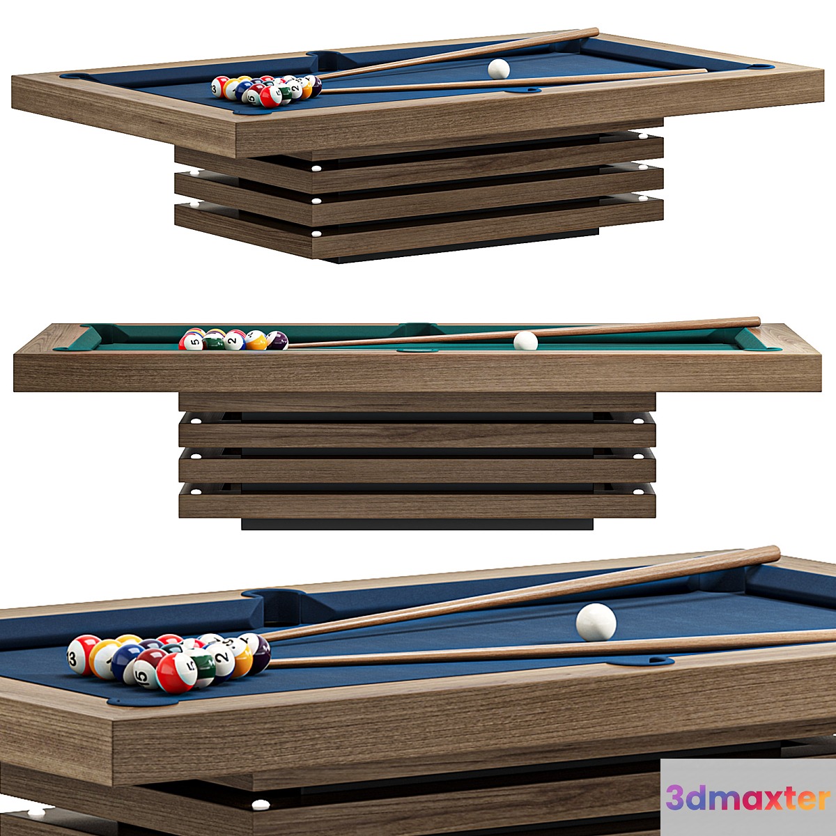 Arclight Pool Billiards table 3D Max