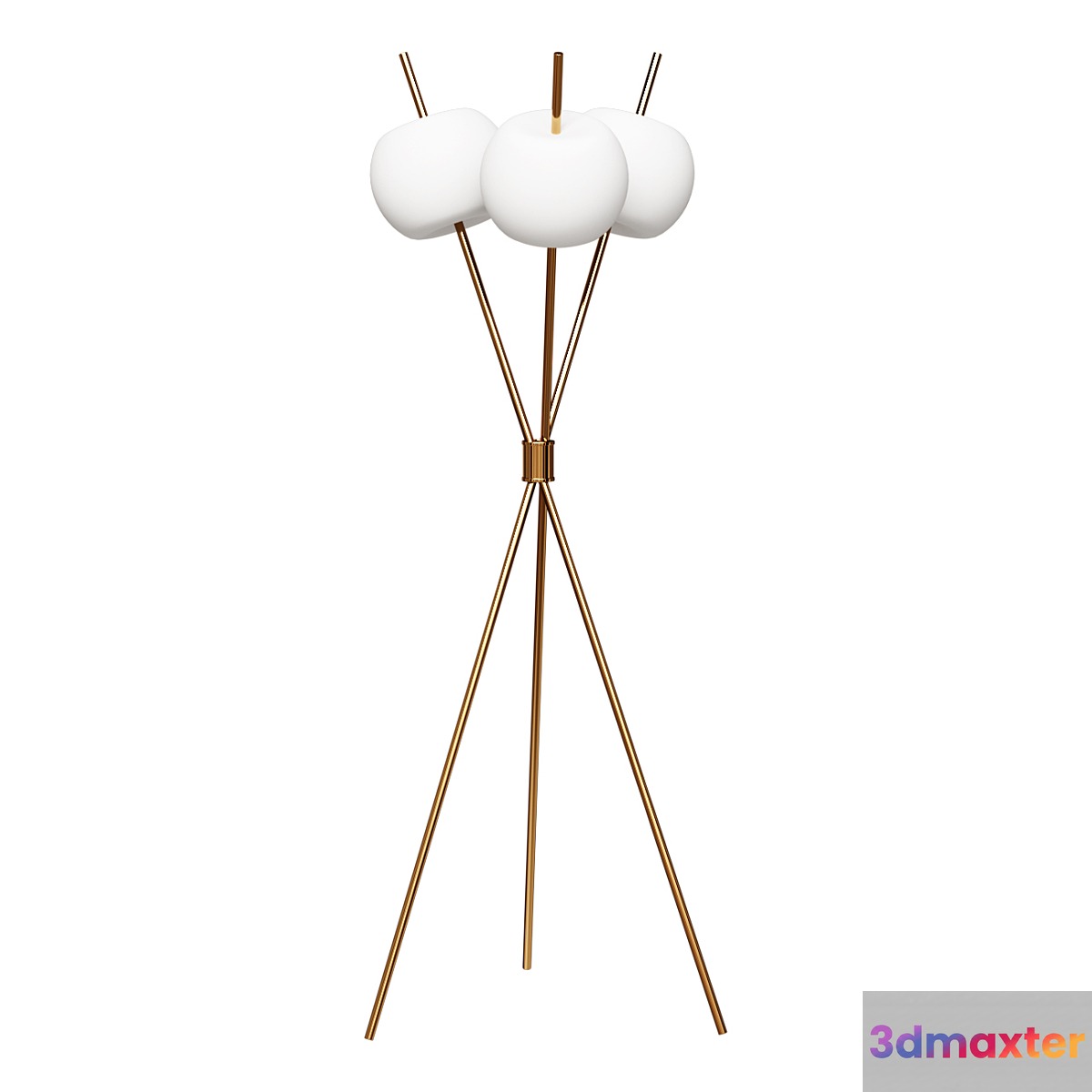 Floor lamp Designer floor lamp Kushi by KUNDALINI (bronze) 3D Max