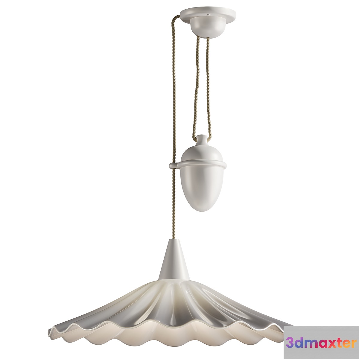 Christie Pendant Rise & Fall Sand & Taupe Braided Cable 3D Max