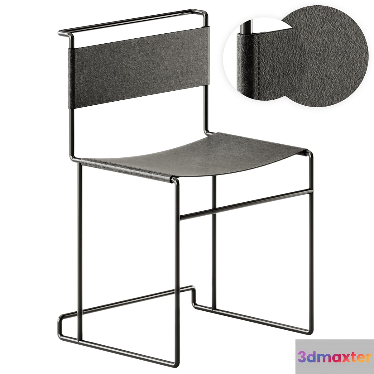 Linear Chair Vintage by Pipedesign 3D Max