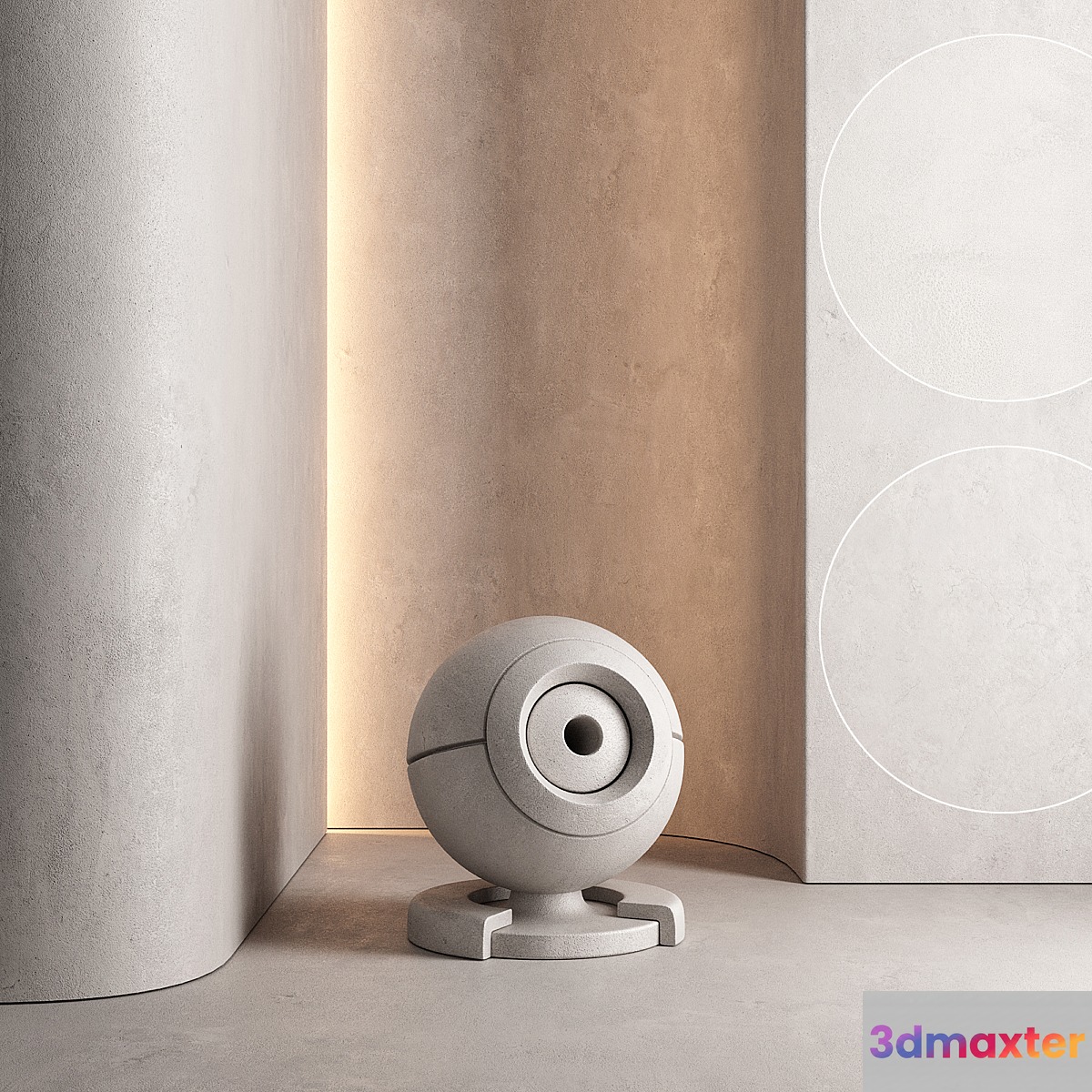Decorative wall plaster set 3D Max